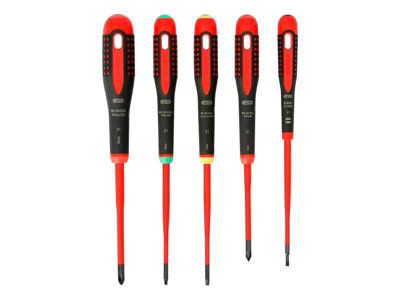 Bahco BE-9871SL BE-9871SL ERGO Slim VDE Insulated Screwdriver Set, 5 Piece BAH9871SL