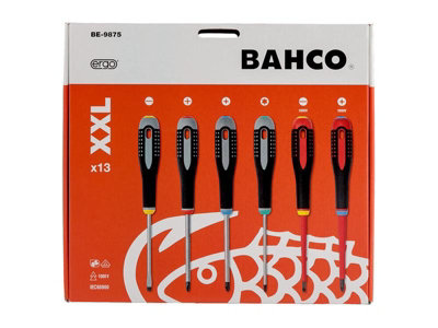 Bahco BE-9875 BE-9875 ERGO Screwdriver Set 13 Piece BAH9875