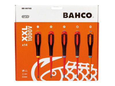 Bahco BE-9876S BE-9872 ERGO Screwdriver Set 14 Piece BAH9876S - 3