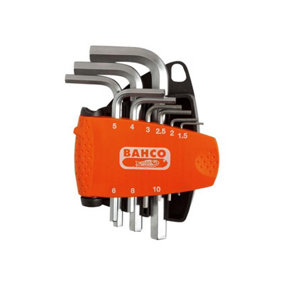Bahco BE-9878 BE-9878 Metric Hex L-Key Set, 9 Piece BAHBE9878