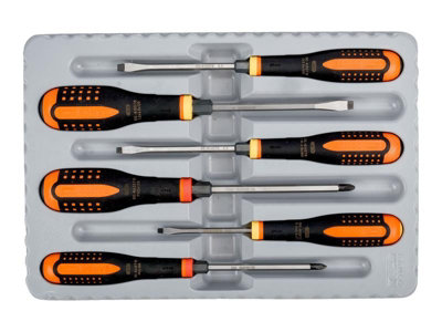 Bahco BE-9881TB ERGO Through Blade Screwdriver Set 6 Piece BAH9881TB - 3