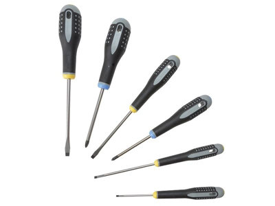 Bahco BE-9882 Ergo Screwdriver Set - 6 Piece Precision Tools for Professionals