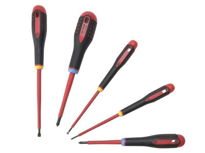 Bahco BE-9882S Insulated Ergo Screwdriver Set - 5 Piece for Live Equipment