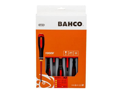 Bahco BE-9887S ERGO VDE Insulated Screwdriver Set 7 Piece BAH9887S - 3
