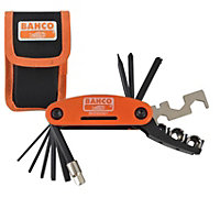 Bahco BKE850901 17 Piece Bicycle Tool Bike Multi Tool Socket Set with Pouch