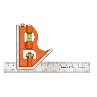 Bahco CS150 150mm 6" Carpenters Combination Square Stainless Steel BAHCS150
