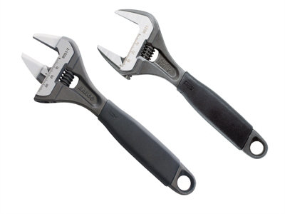 Bahco Ergo Adjustable Wrench Twin Pack with Enhanced Grip and Precision