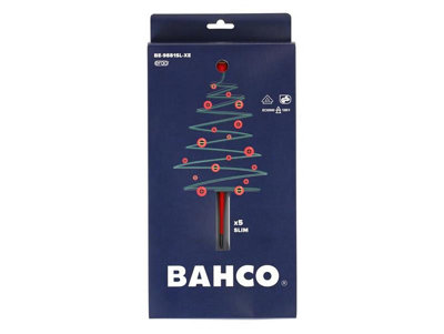 Bahco Ergo Slim VDE Insulated Screwdriver Set - 5 Piece Electrical Tool for Safety and Precision