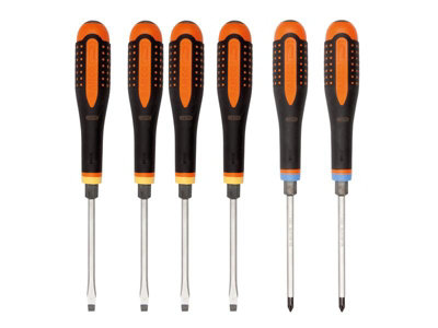 Bahco - ERGO™ Through Blade Screwdriver Set, 6 Piece