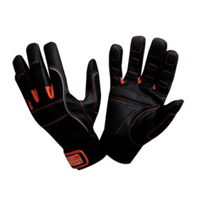 Bahco GL010-10 Power Tool Padded Palm Gloves - Large Size 10BAHGL01010