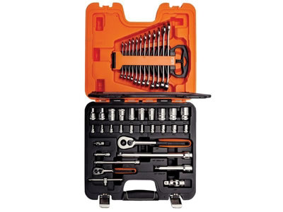 BAHCO S410 Socket & Spanner Set 41 Piece 1/2 & 1/4 Drive In Case Hex Spanners