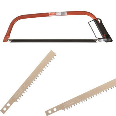 BAHCO SE-15-24 Bowsaw 600mm (24 in) and 51-24 Peg Tooth Hard Point Bowsaw Blades