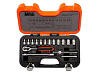 Bahco Socket Set 16 Piece Metric 1/4in Drive BAHS160 S160 XMS18SSET14