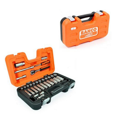 Bahco Socket Set of 53 Metric 1/4in & 3/8in Deep Drive Long BAHS330L