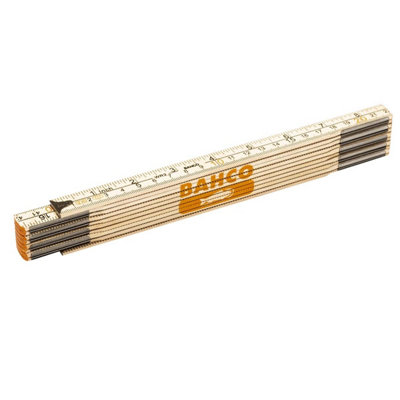 BAHWR2 Bahco 2M Wooden Rule Made from Birch Metric / Imperial WR2 Folding Rule - 3