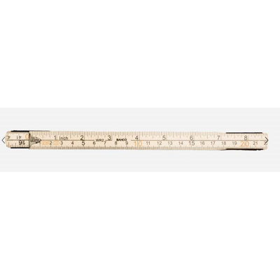 BAHWR2 Bahco 2M Wooden Rule Made from Birch Metric / Imperial WR2 Folding Rule - 4