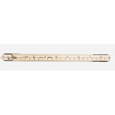 BAHWR2 Bahco 2M Wooden Rule Made from Birch Metric / Imperial WR2 Folding Rule
