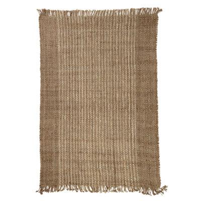 Baila Rug Brown & Natural Stripe Large Living Room Area Design 120 x 170cm