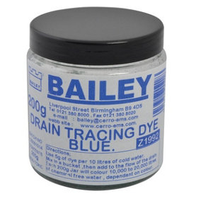 Bailey 1992 Drain Tracking Dye 200g 8oz - Blue BAI1992