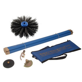 Bailey 5431 Universal Drain Rod & Chimney Sweeping Set w/ Rods and Sweep Brush