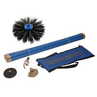 Bailey BAI5431 Universal Drain Rod Set 3 Tools Carry Bag BAIZ5683 6 Inch Brush