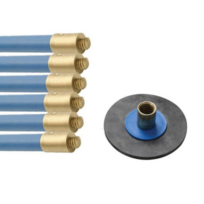 Bailey Drain Cleaning Set 6x Drain Rods BAI1600 4" Plunger BAI1751