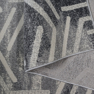 Bailey Hexa Grey Rug 120cm x 170cm