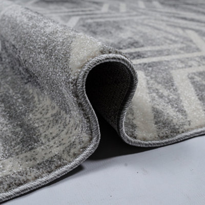 Bailey Hexa Grey Rug 120cm x 170cm