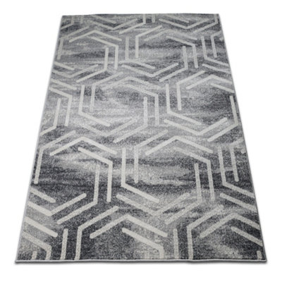 Bailey Hexa Grey Rug 120cm x 170cm