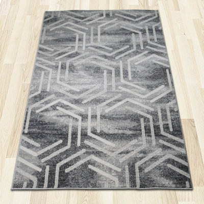Bailey Hexa Grey Rug 120cm x 170cm
