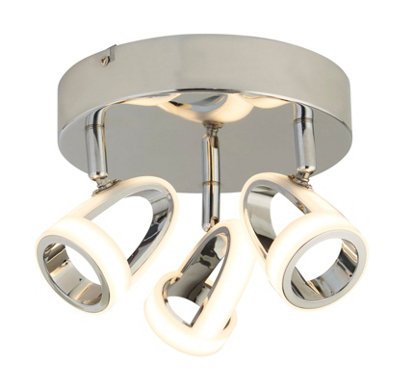 Baird Round LED Polished Chrome Spotlight Plate | DIY at B&Q