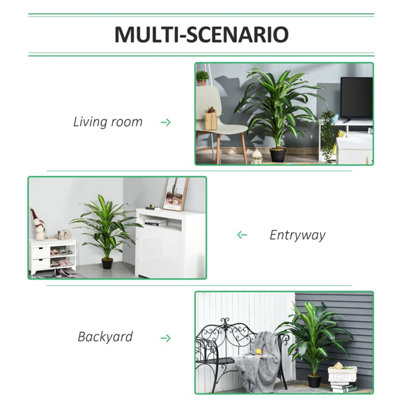 Bake Nino Set of 2 Artificial Dracaena Plants 110cm - Indoor Decorative Greenery