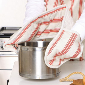 Baker's Stripe Double Kitchen Oven Glove Gift Idea