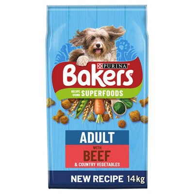 Bakers Complete Adult Beef & Veg Dog Food 14kg