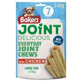 Bakers Joint Delicious Large Dog Treat Chicken -7 Per Pack (Pack of 6)