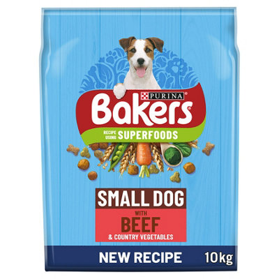 Bakers Small Dry Dog Food Beef & Veg 10kg