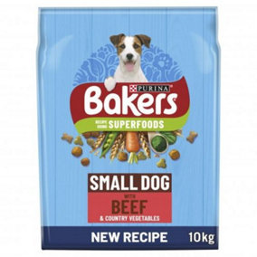 Bakers Small Dry Dog Food Beef & Veg 10kg