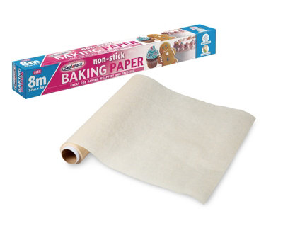 Baking Paper Roll Non Stick Oven Baking Tray Cake Tin Lining Paper 8M x ...