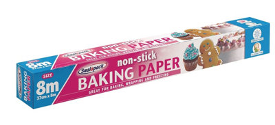 Baking Paper Roll Non Stick Oven Baking Tray Cake Tin Lining Paper 8M x 37cm