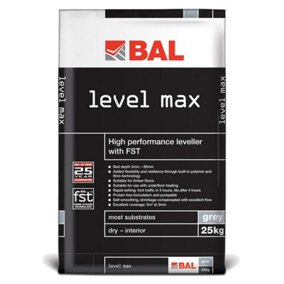 BAL Level Max Floor Levelling Compound, 25kg