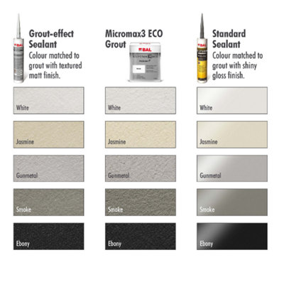 BAL Micromax Pebble Grout Effect Tile Sealant, Anti-Mould Silicone, 310ml