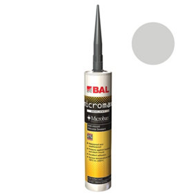 BAL Micromax Sealant, Gunmetal Grey Anti-mould Silicone, 310ml