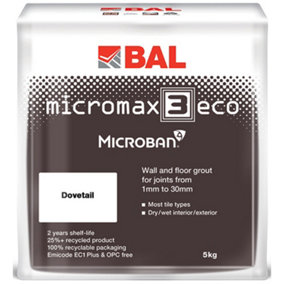 BAL Micromax3 ECO Antimicrobial Wall & Floor Dovetail Grout, 5kg