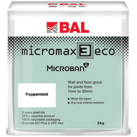 BAL Micromax3 ECO Antimicrobial Wall & Floor Peppermint Grout, 5kg