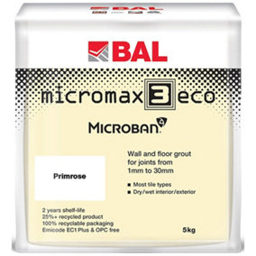 BAL Micromax3 ECO Antimicrobial Wall & Floor Primrose Grout, 5kg