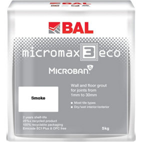 BAL Micromax3 ECO Antimicrobial Wall & Floor Smoke Grout, 5kg