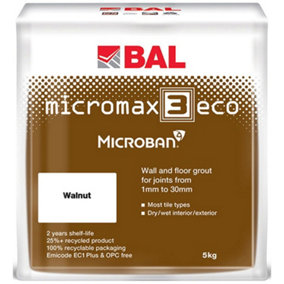 BAL Micromax3 ECO Antimicrobial Wall & Floor Walnut Grout, 5kg