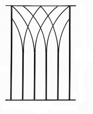 BALA Large Metal Deck Decking Infill Fence Panel 280mm Wide x 770mm High DPBS