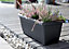 Balcony box Trough Plant Pot Plastic Bel Garden Patio Planter Anthracite 60cm