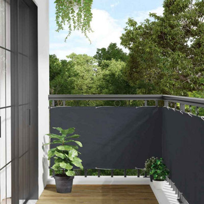 BALCONY PRIVACY SCREEN ANTHRACITE 500X90 CM PVC